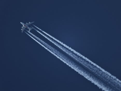 sky with contrails