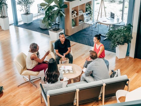 group of people discussing news