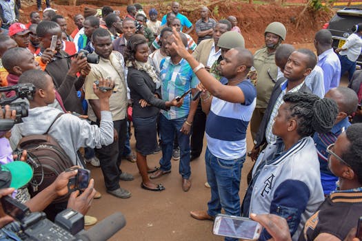 Image of a community meeting discussing media literacy