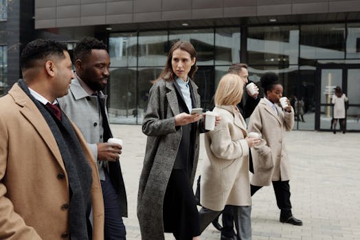 friends discussing over coffee