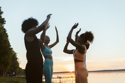 group of diverse friends discussing health